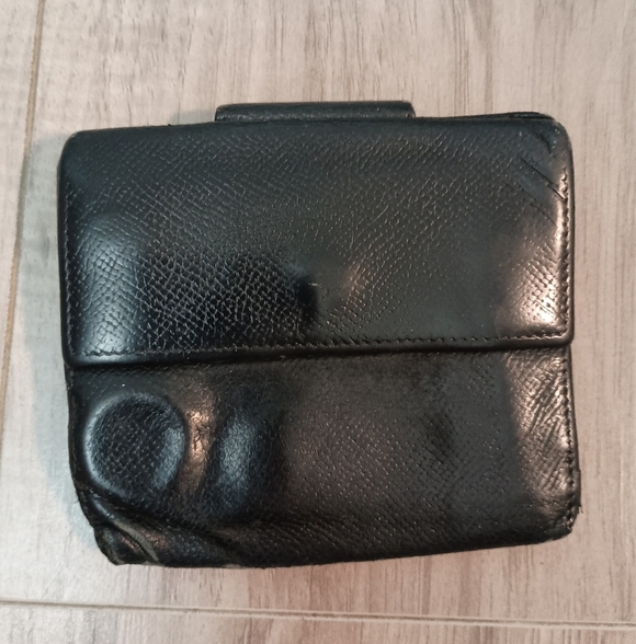 BVLGARI Two-folded wallet Classico leather Authentic - Picture 2 of 11